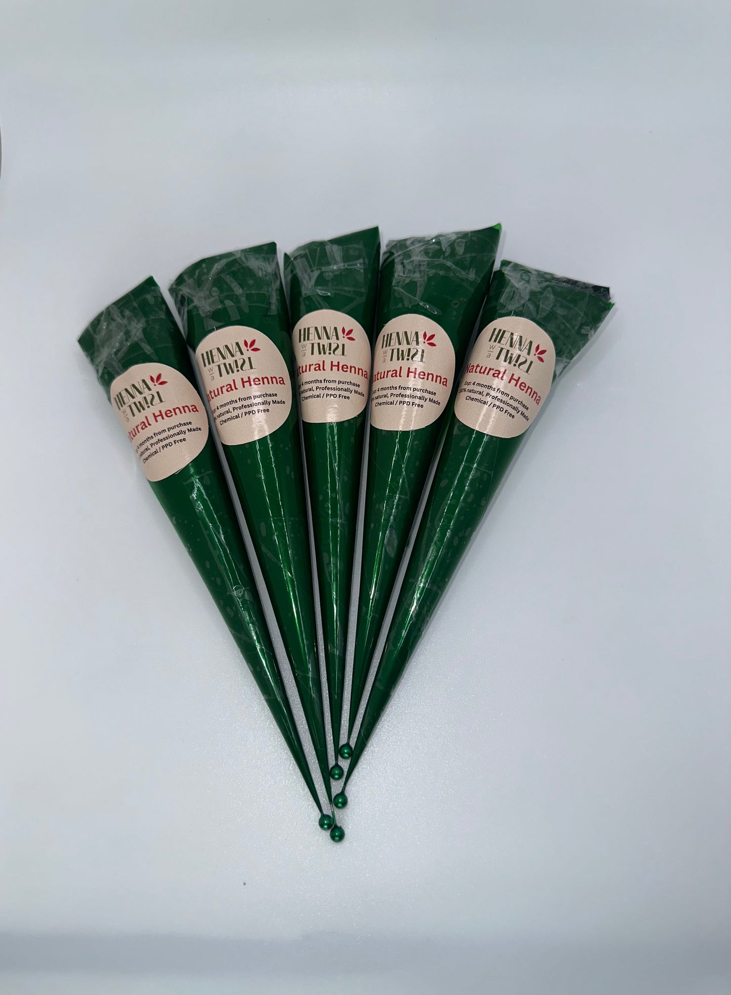 Natural Henna cones set of 5