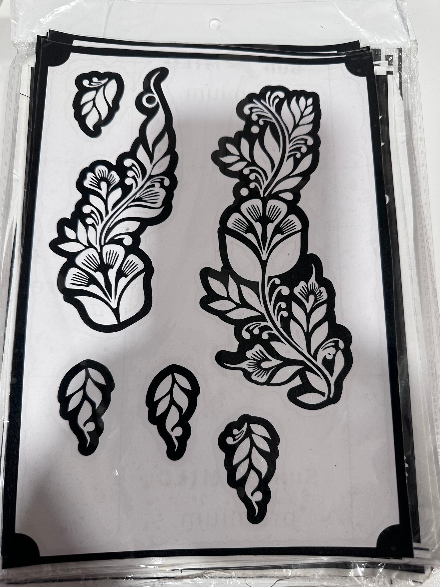 Stencils for Jagua OR Henna *ONE HAND DESIGN*
