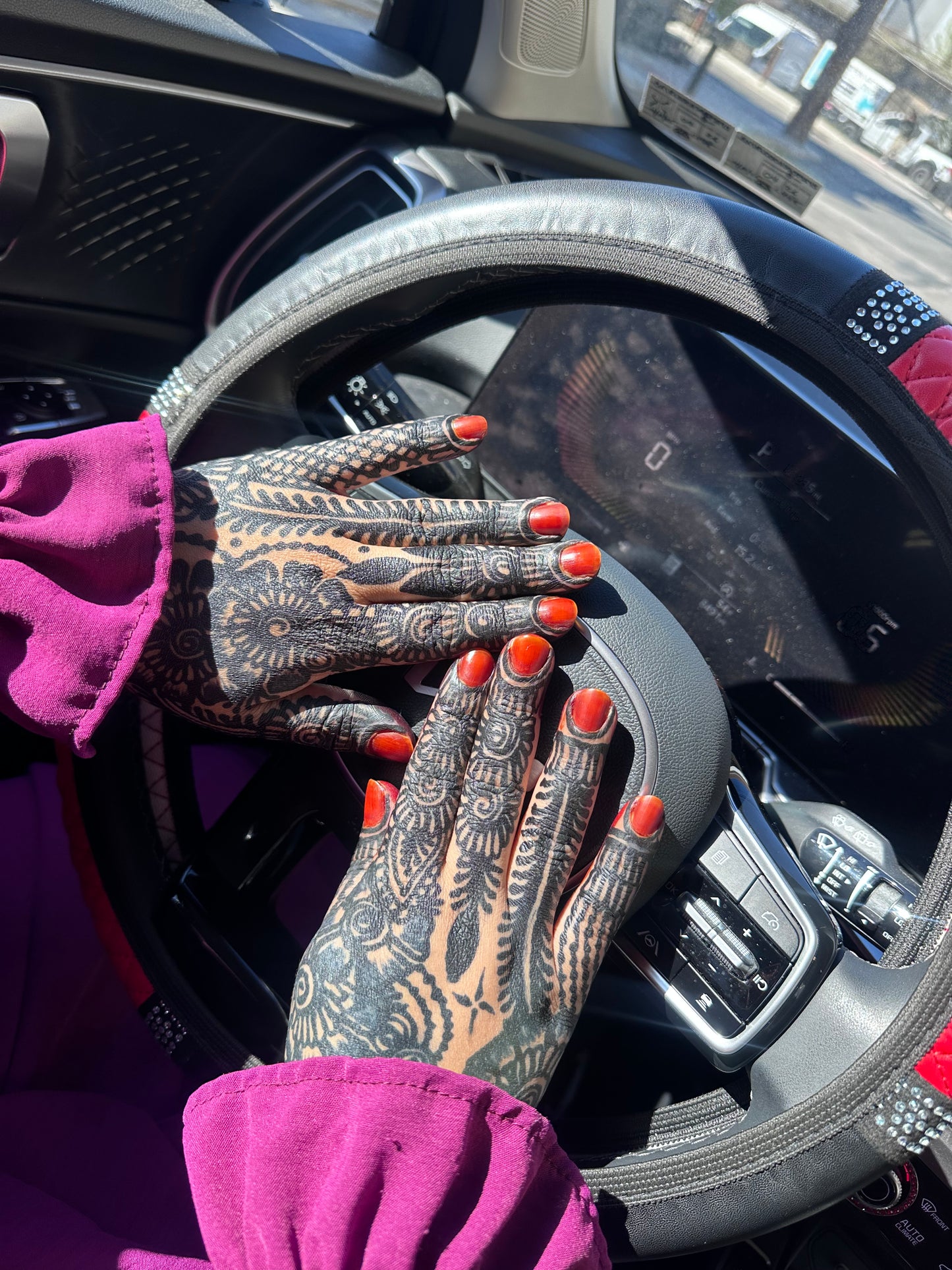 Dark Red Nail Henna